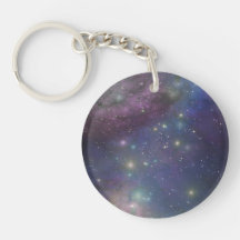 Space, stars, galaxies and nebulas key chain