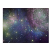 Space, stars, galaxies and nebulas postcards
