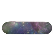 Space, stars, galaxies and nebulas skateboard decks