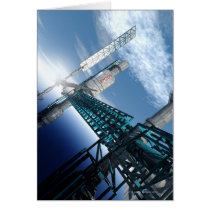 Space station. Computer artwork of a space 2 Cards