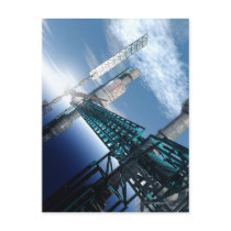 Space station. Computer artwork of a space 2 Postcards