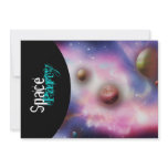 Space theme party invitations - customize template