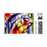 Space Travel Abstract Painting Stamp