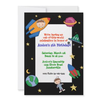 Space Travel Invitation invitation