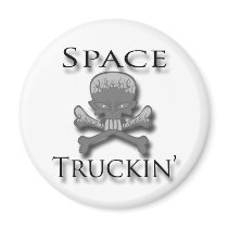 Space Truckin' blk Fridge Magnets
