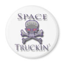 Space Truckin' prpl Fridge Magnets