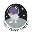 Space Tweep Society Logo with casual lettering embroidered shirts