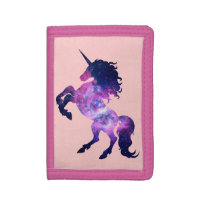 Space unicorn trifold wallet