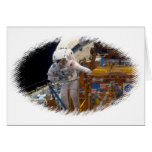 Space walk greeting cards