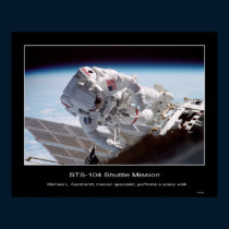 Space walk - STS-104 Shuttle Mission - 2001 posters