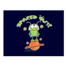Spaced Out Alien Post Cards