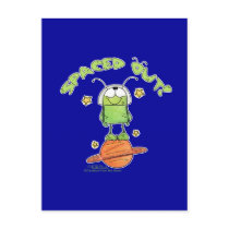 Spaced Out Alien Post Card