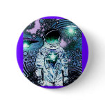 Spaced Out U.F.O. Astronaut Pinback