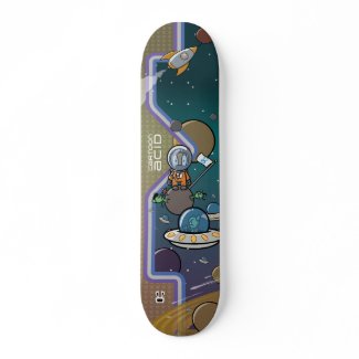 Spaced! Skateboard Deck (Orange Spacesuit Version) skateboard