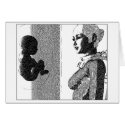 spacegirl and baby cards by M_Cavet spacegirl and baby cards