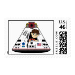 Spaceman and Capsule Stamp