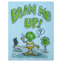 Spaceman "Beam Me up!" flyers by 1880fastguns Spaceman "Beam Me up!" flyers