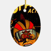 Spaceman Sci-Fi Astronaut Comic Art Ornaments