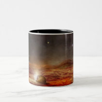 universe, space, rocks, scene, planets, meteors, stars, star, science fiction, planet, sci fi, digital, eerie, art, scenery, weird, unique, fiction, houk, artwork, mood, mountains, ground, hot, landscape, school, back to school, Mug with custom graphic design