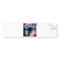 spaceship black bumper sticker