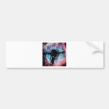 spaceship black bumper sticker