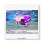 Spaceship © by LB Regalado Refrigerator Magnet
