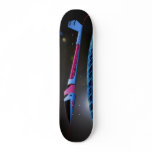 Spaceship in the space custom skate board