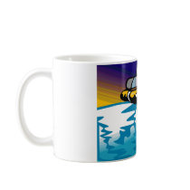spaceship on mug