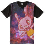 Spacey Bunny Rabbit All Over Print T-Shirt