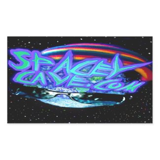 Spaceycave.com Rectangle Gloss Sticker