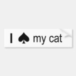 Spade Cat Bumper Stickers