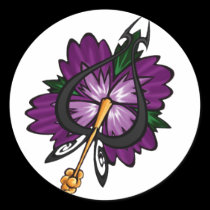 Spade Flower Sticker stickers
