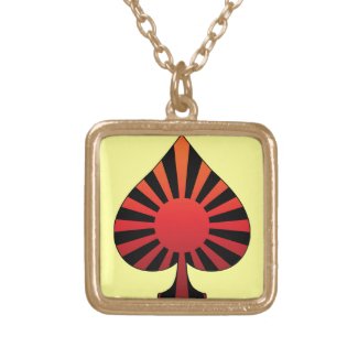 Spade sun rising personalized necklace