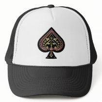 Spades Symbol: Orange & Red: hats