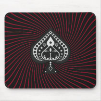 Spades Symbol & Spiral Graphics: Custom Mousepad by spiritswitchboard Spades Symbol & Spiral Graphics: Custom Mousepad