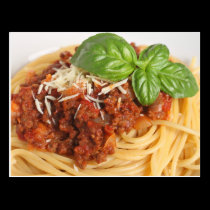 Spaghetti bolognese postcards