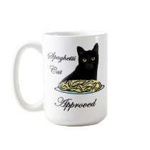 Spaghetti Cat Approved mugs
