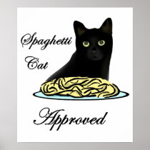 Spaghetti Cat Approved Print