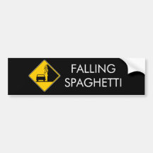 Spaghetti Falls Out Bumper Stickers