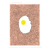 Spaghetti in tomato sauce with a Fried Egg posters