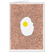 Spaghetti in tomato sauce with Fried Egg on toast cards