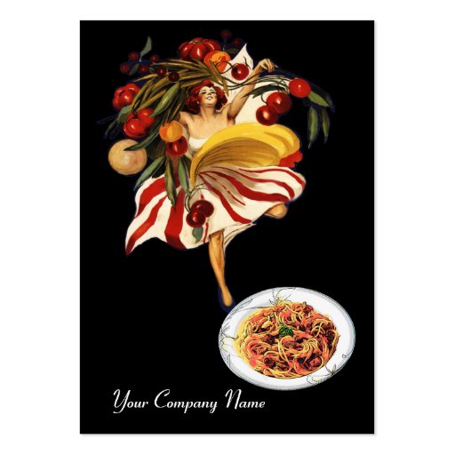 SPAGHETTI PARTY DANCE,ITALIAN KITCHEN AND TOMATOES BUSINESS CARD TEMPLATE (back side)