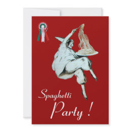 SPAGHETTI PARTY,ITALIAN KITCHEN red dinner,brunch invitation