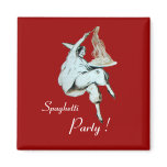 SPAGHETTI PARTY ITALIAN KITCHEN, RESTAURANT red Fridge Magnets
