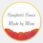 Spaghetti Sauce Custom Canning Labels Stickers