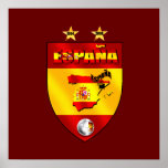 Spain 1964 2008 soccer futbol emblem shield posters