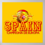 Spain 1964 and 2008 Champions of Europe gifts posters