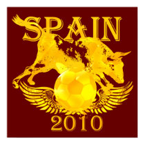 Spain 2010 Huge poster print for soccer fans by LaFuriaRoja Spain 2010 Huge poster print for soccer fans