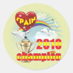 Spain 2010 World Cup Champions Trophy Round Stickers