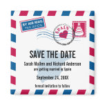 air mail, save the date, wedding, destination,